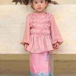 Grace Kurung Batik Kids in Strawberry Sky