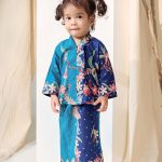 Bloom Kebaya Kids in Midnight Navy