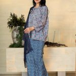 Adeline Kurung in Serene Blue