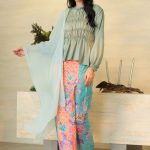 Grace Kurung Batik in Matcha Apricot