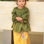 Grace Kurung Batik Kids in Matcha Lemonade