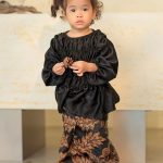 Grace Kurung Batik  Kids in Espresso Gold