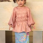 Grace Kurung Batik Kids in Strawberry Mint