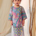 Blossom Kurung Kids in Green Lily