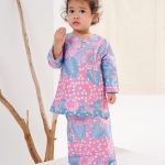 Serina Kurung Kids in Ash Blue