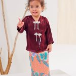 Einara Kurung Kids in Burgandy Mandarin