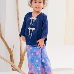 Einara Kurung Kids in Blue Lotus