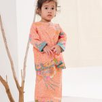 Serina Kurung Kids in Brick Orange