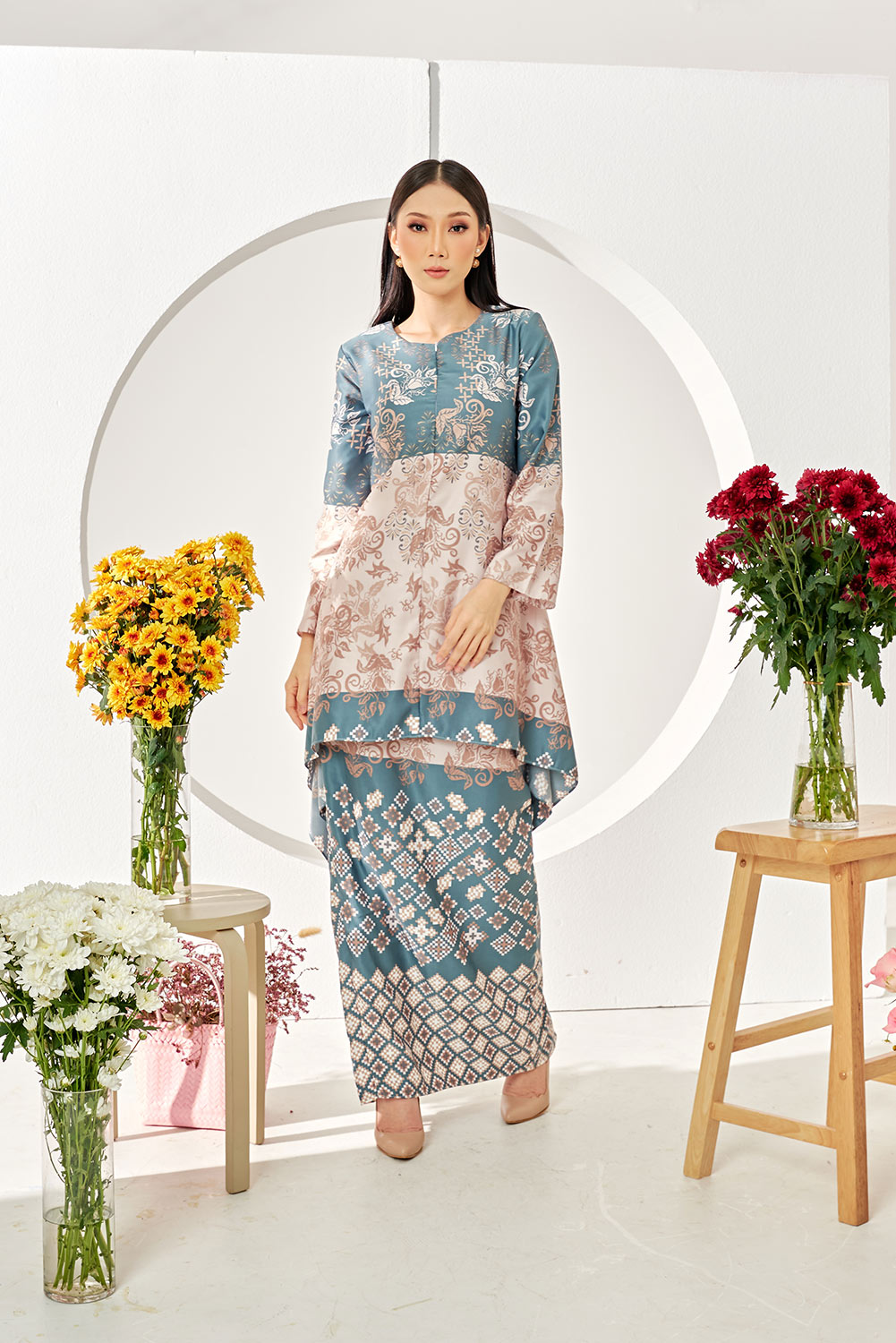 Carnation Kurung in Jade