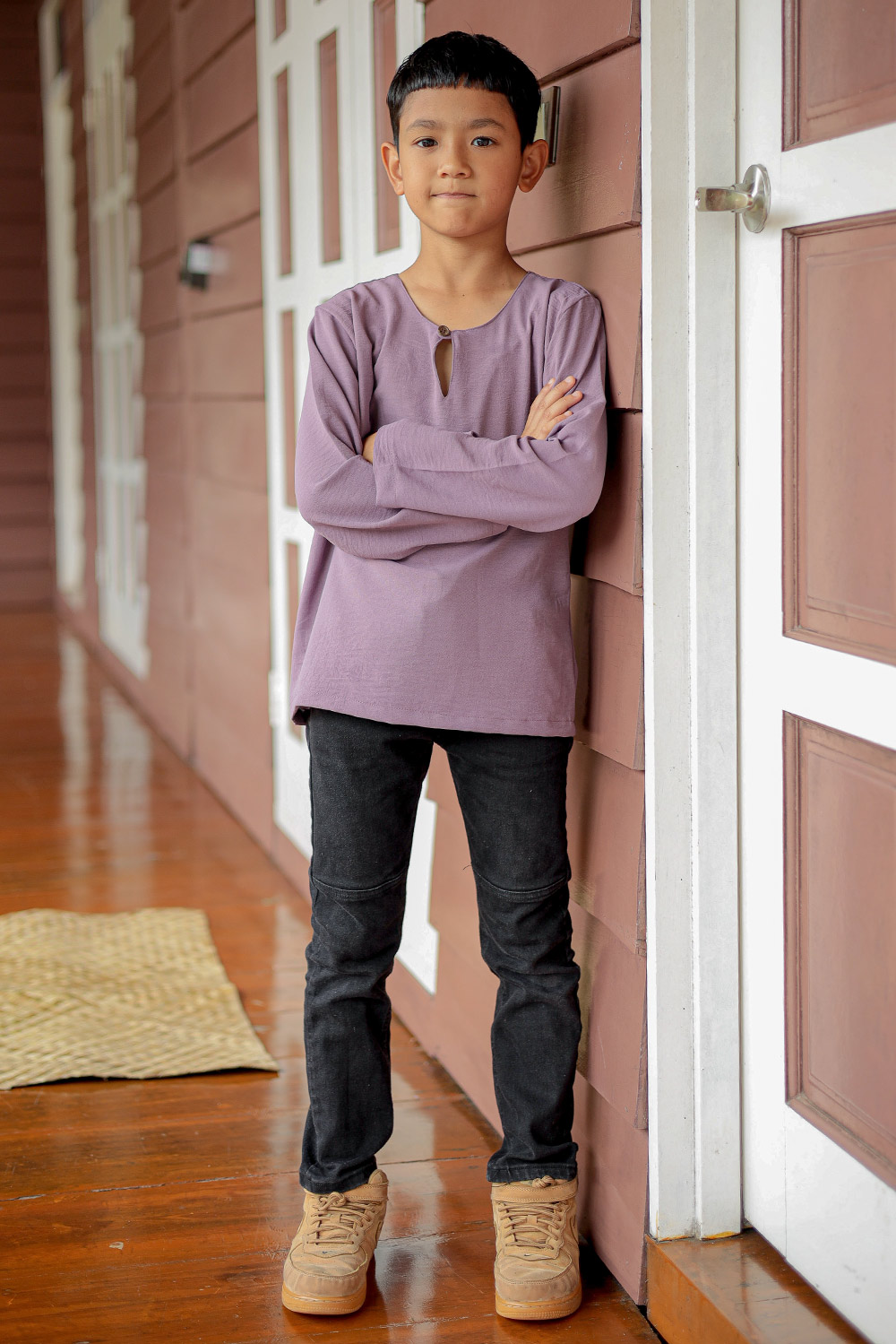 Kurta Arjuna Kid In Midnight Purple