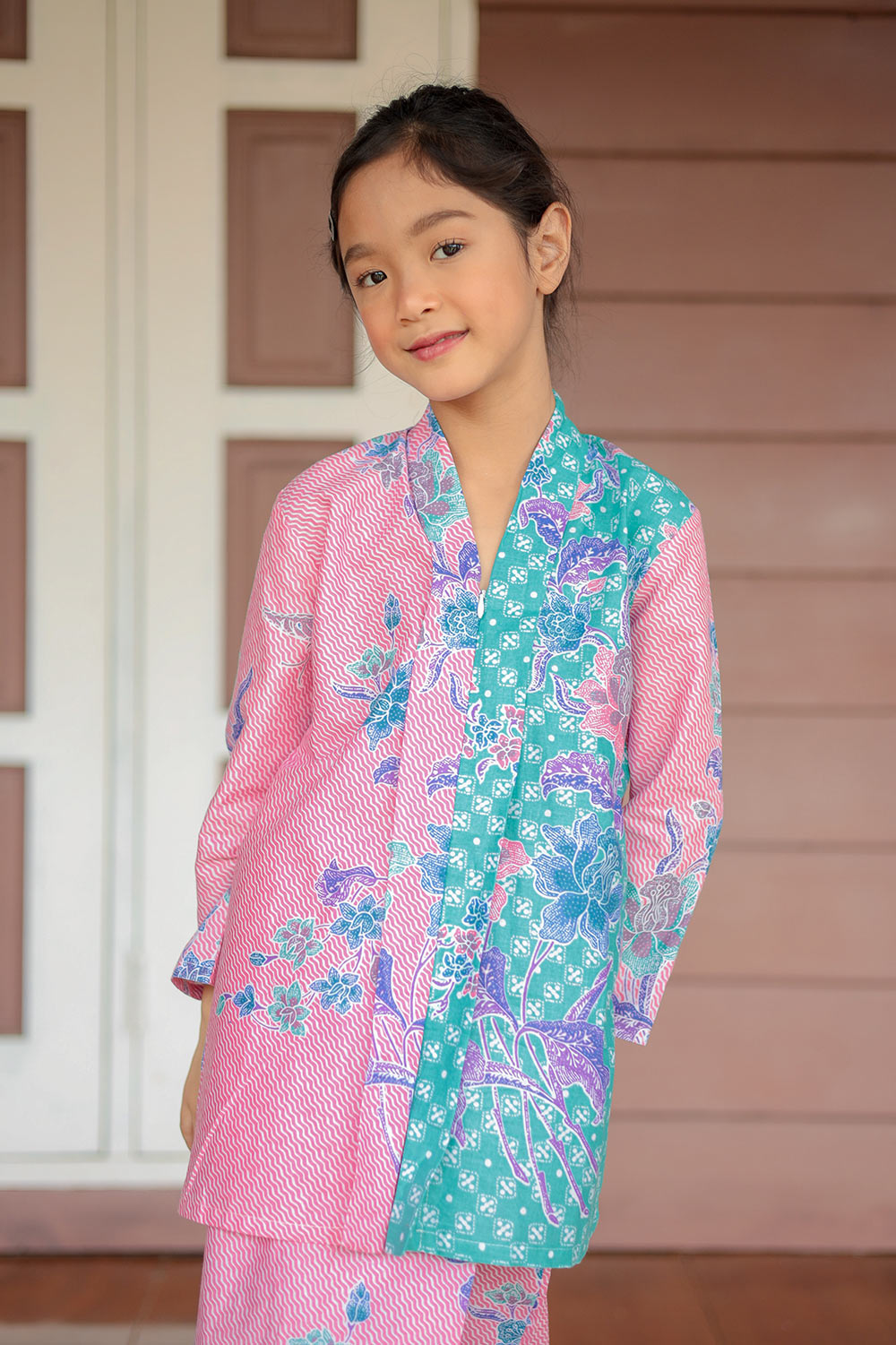 Flowery Kebaya Batik Kids in Tulip