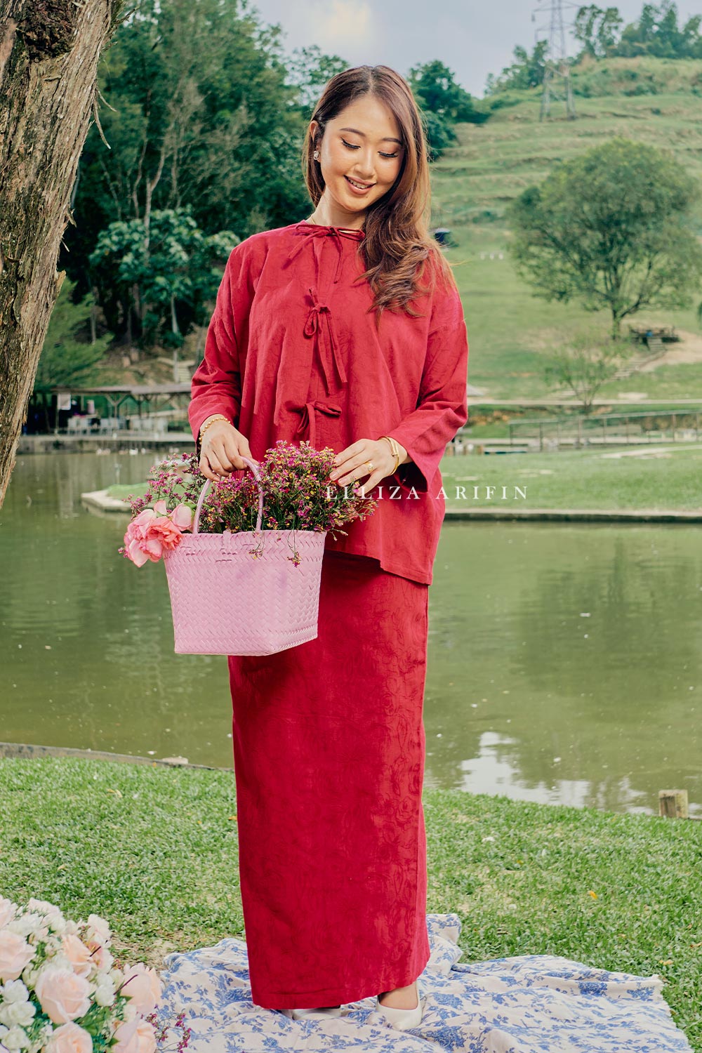 Adinda Kurung in Classy Maroon