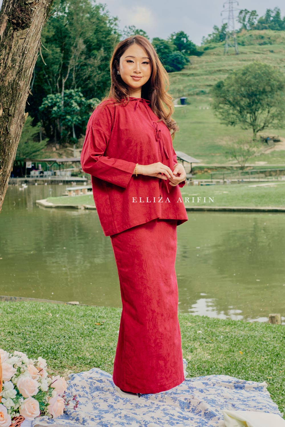 Adinda Kurung in Classy Maroon