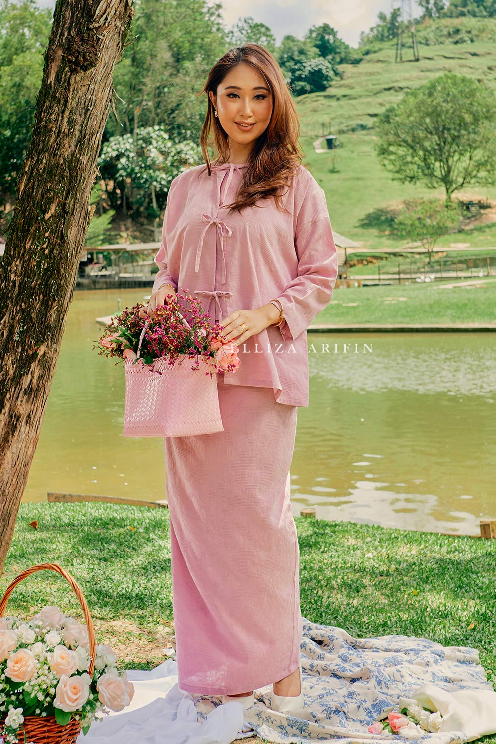 Adinda Kurung in Rosebloom