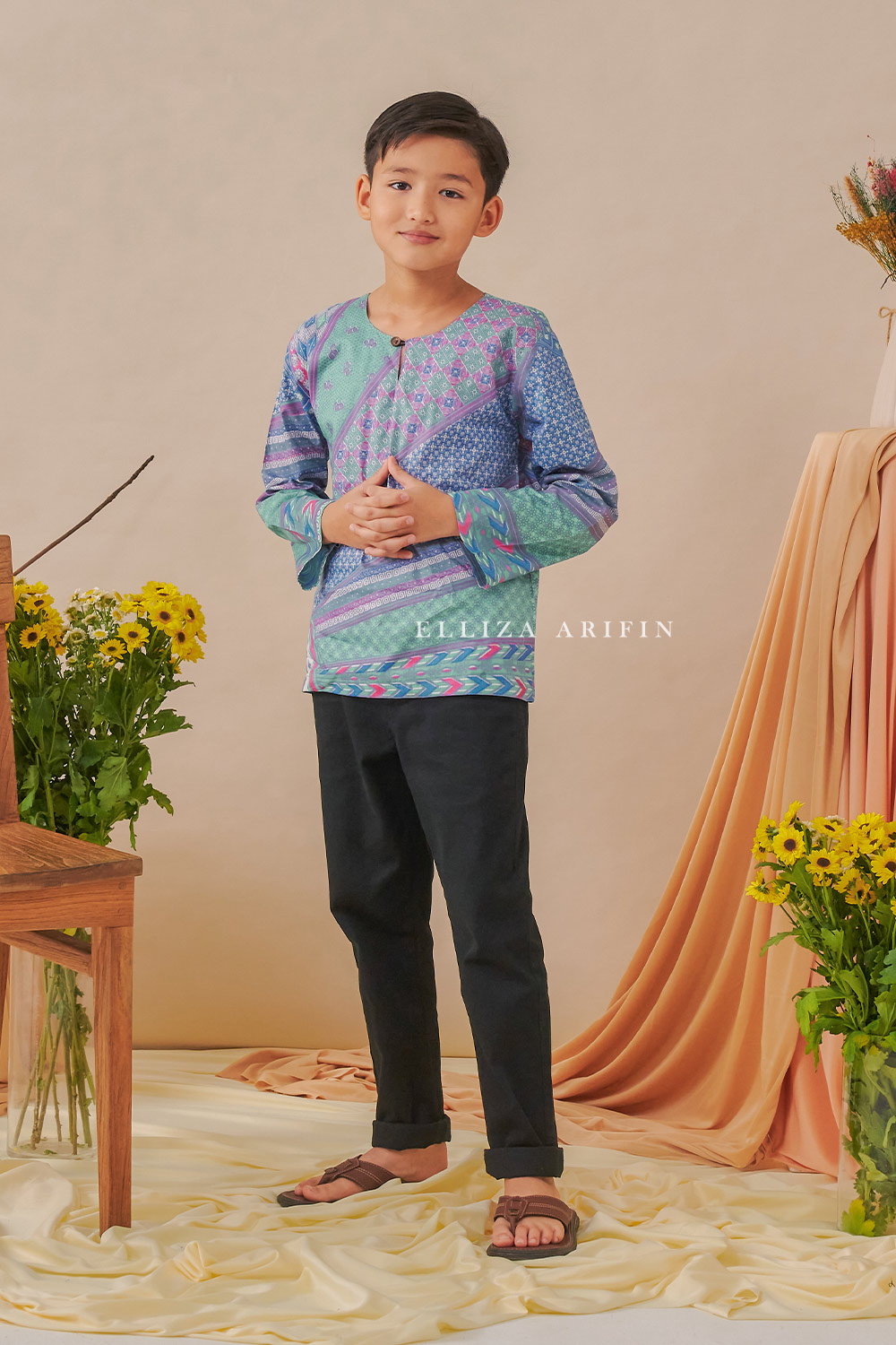 Kurta Batik Kids in Jambu Ais