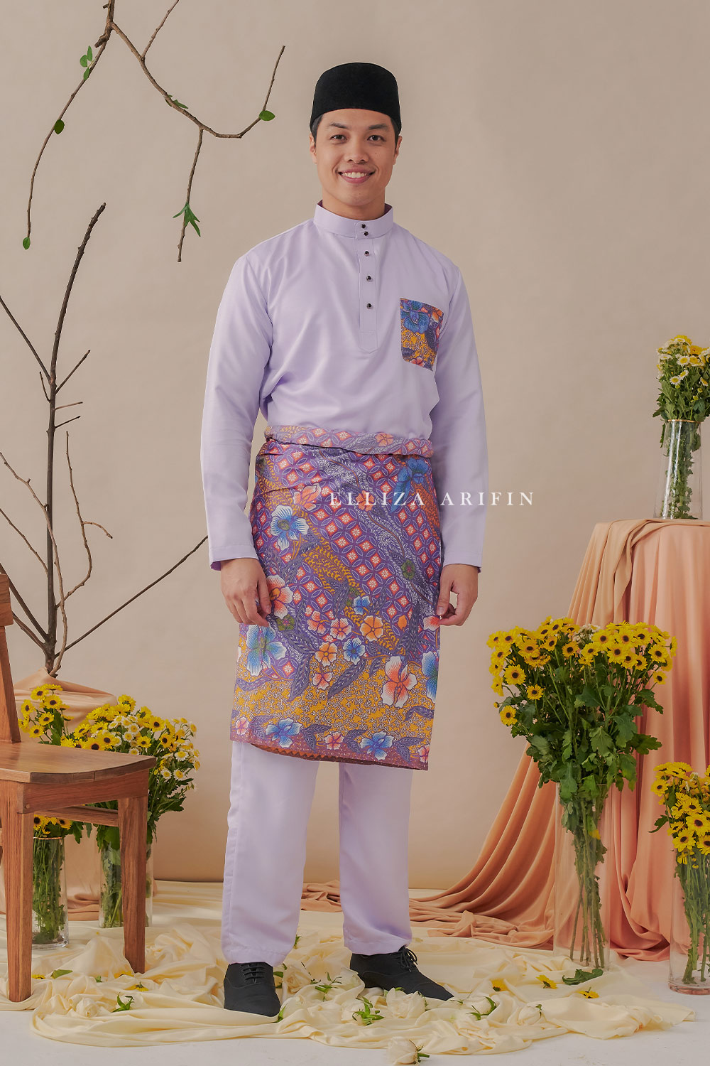 Batik Sampin in Lilac Purple