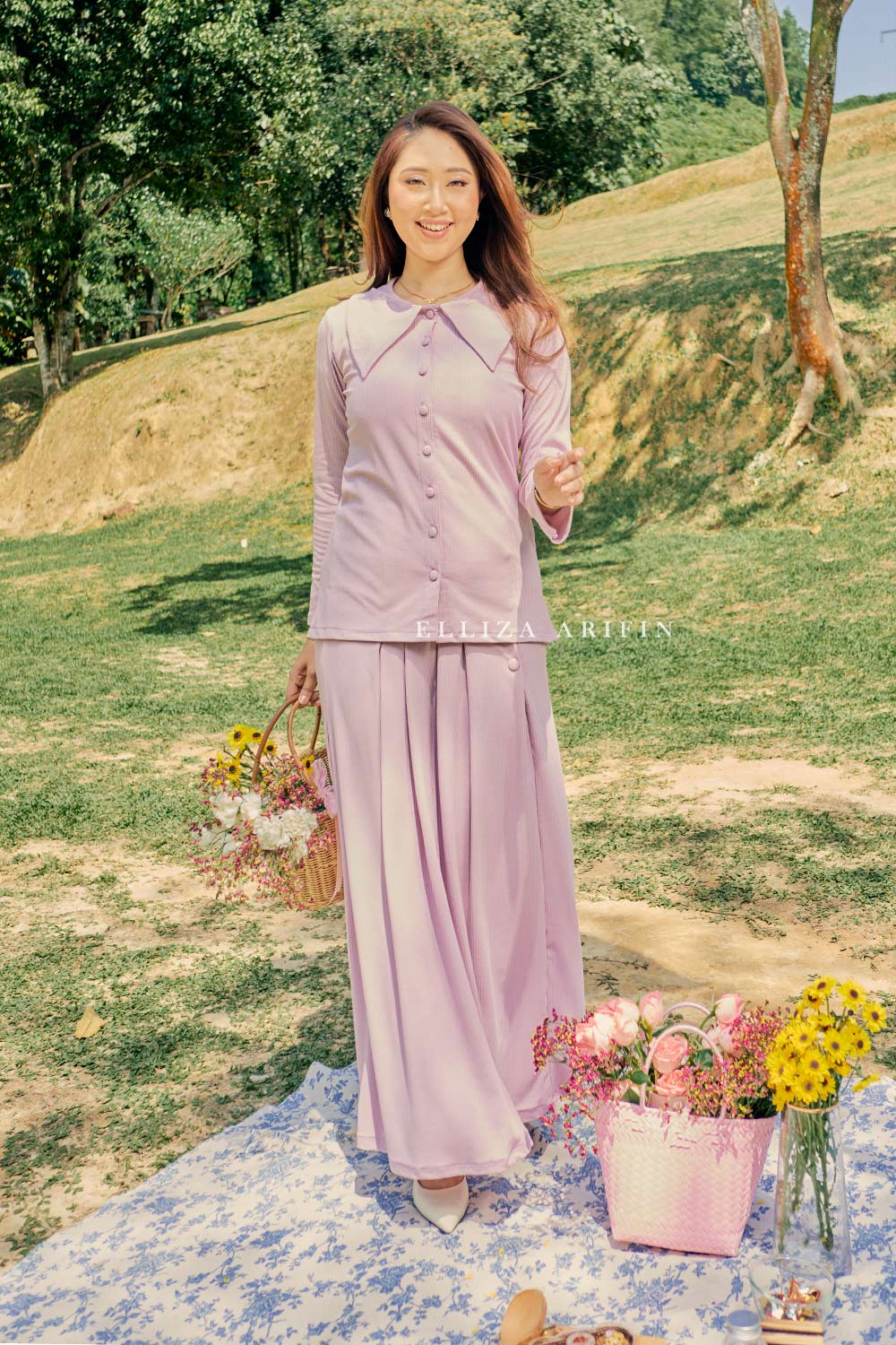 Tiara Set in Mauve Purple