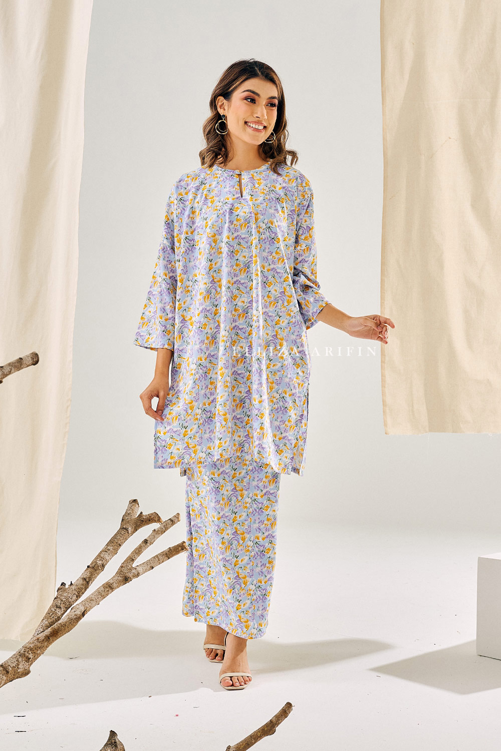 Endang Kurung In Freesia Blue