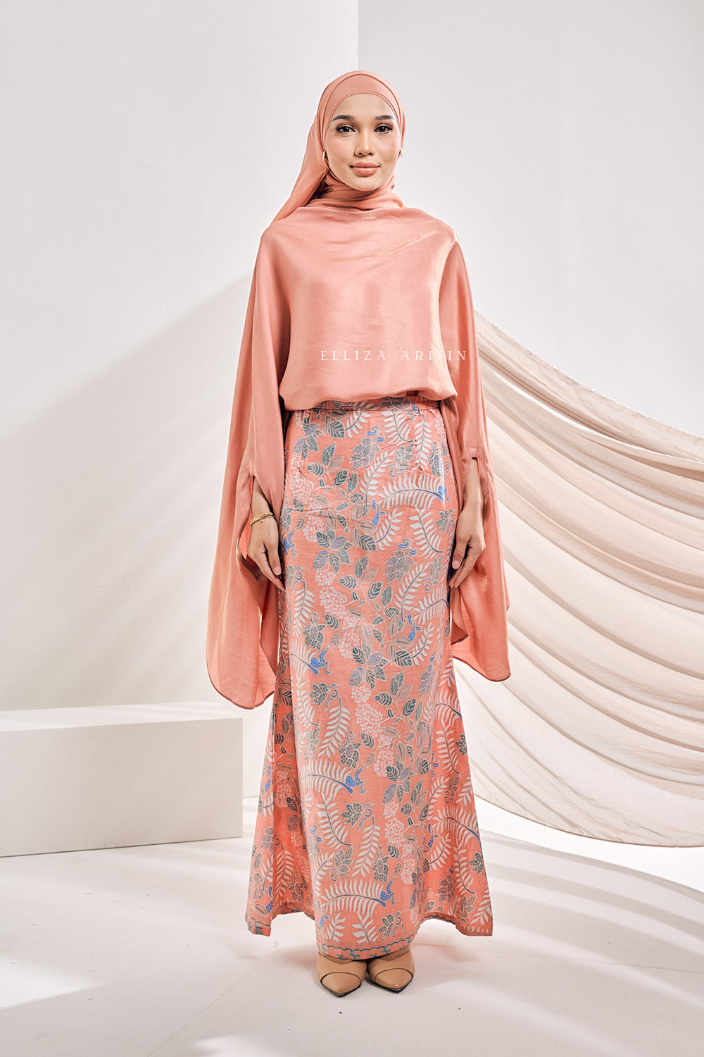 Caftan Anggun 2.0 in Orange Brick (SKIRT ONLY)