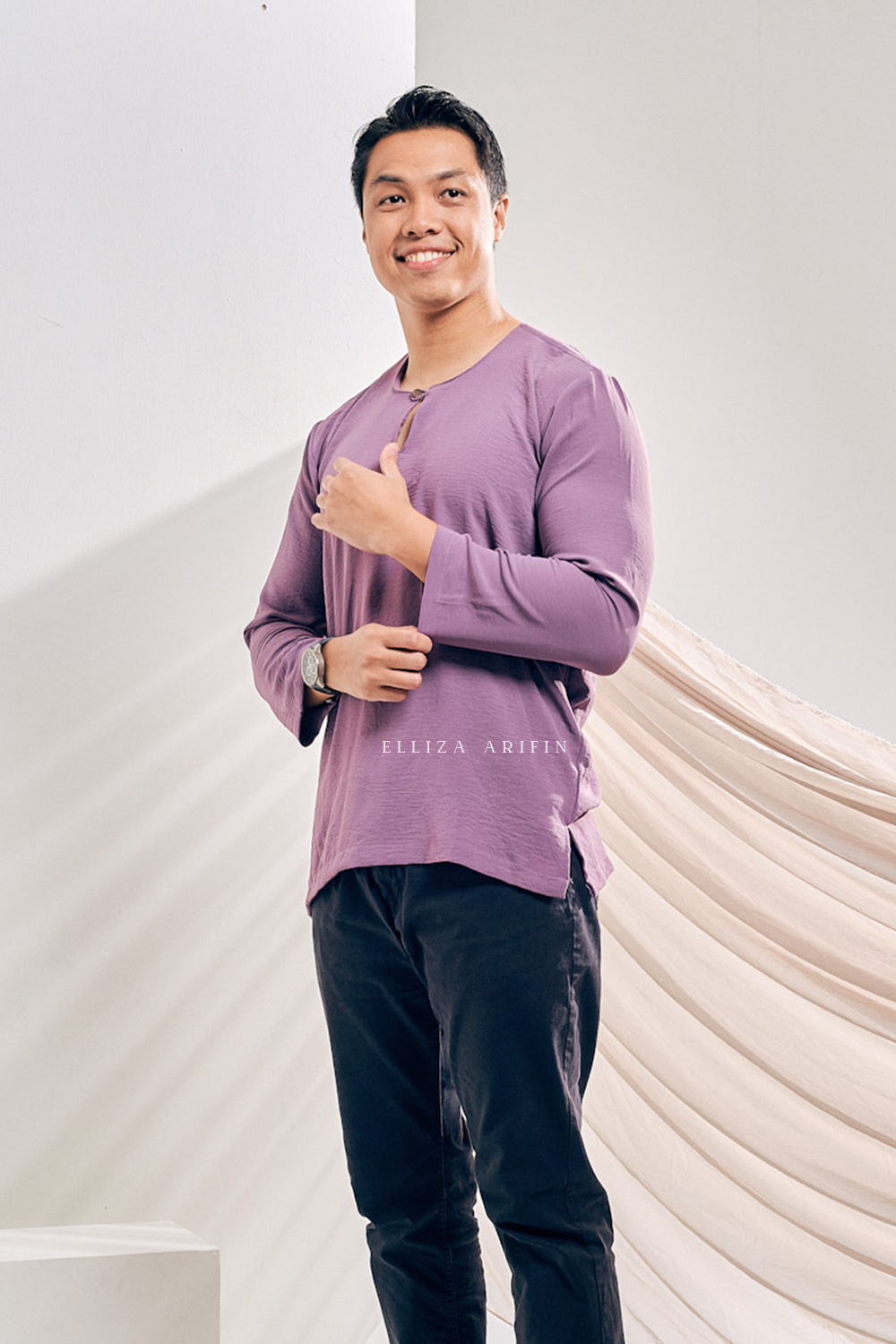 Kurta Arjuna in Purple