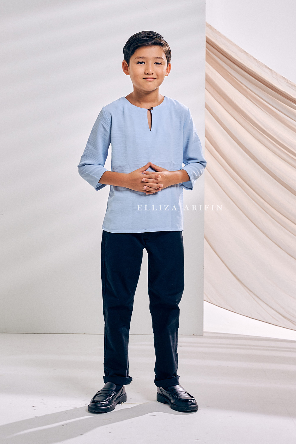 Kurta Arjuna Kid In Baby Blue