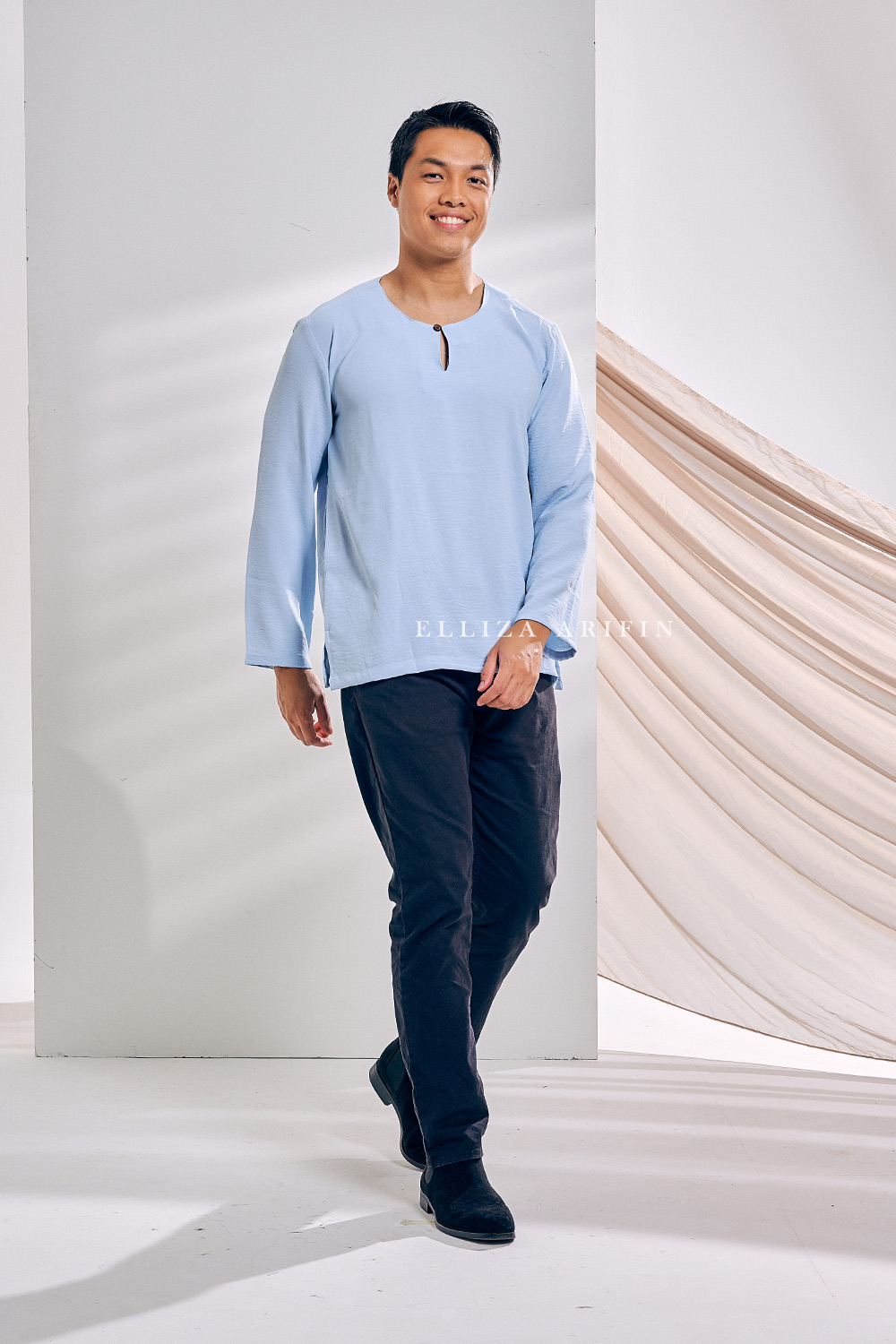 Kurta Arjuna in Baby Blue
