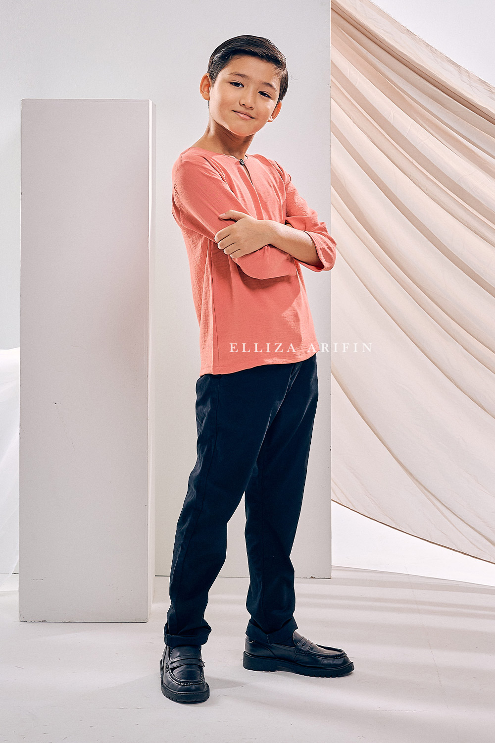 Kurta Arjuna Kid In Orange Brick