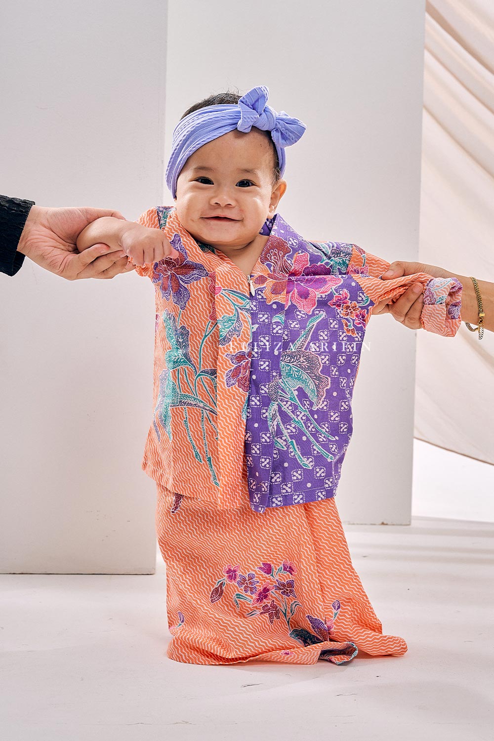 Flowery Kebaya Batik Kids in Orchid