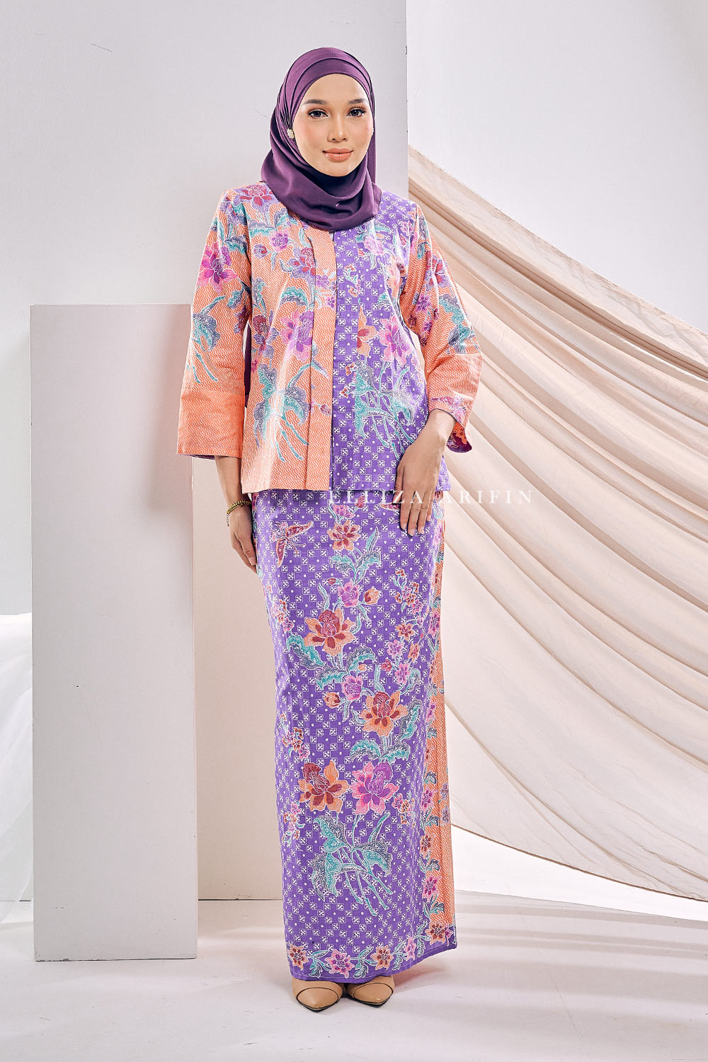 Flowery Kebaya Batik in Orchid